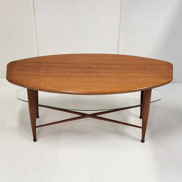 Wood Coffee Table in Teak & Glass, Denmark, 1960s For Sale - Image 7 of 13