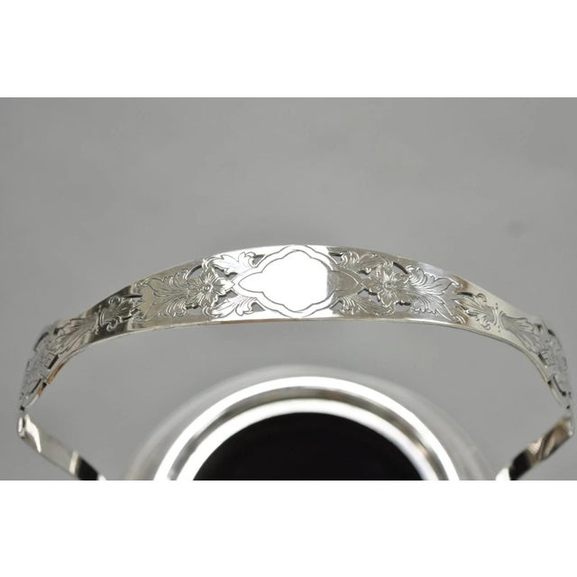 Antique Pairpoint Victorian Silver Plated Fluted Brides Flower Basket Vase For Sale - Image 10 of 15