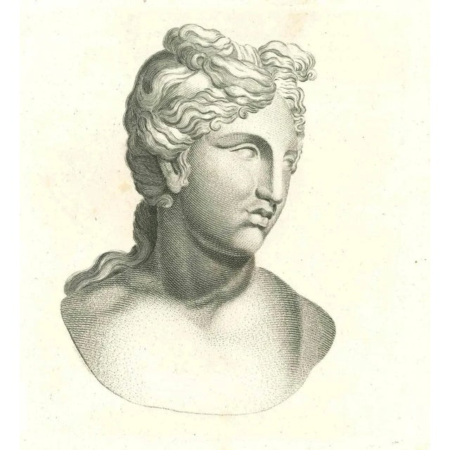 The Physiognomy - The Woman Bust is an original etching artwork realized by Thomas Holloway for Johann Caspar Lavater's...