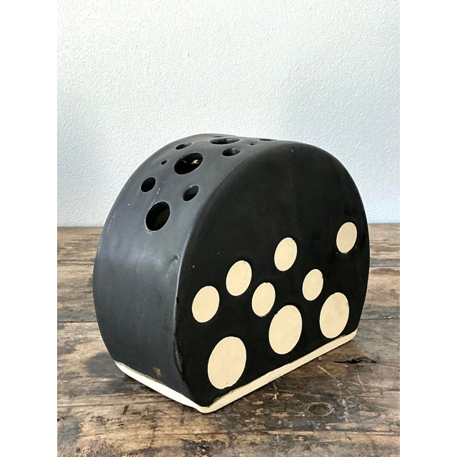 Vintage Original Studio Pottery Stem Vase For Sale In West Palm - Image 6 of 12