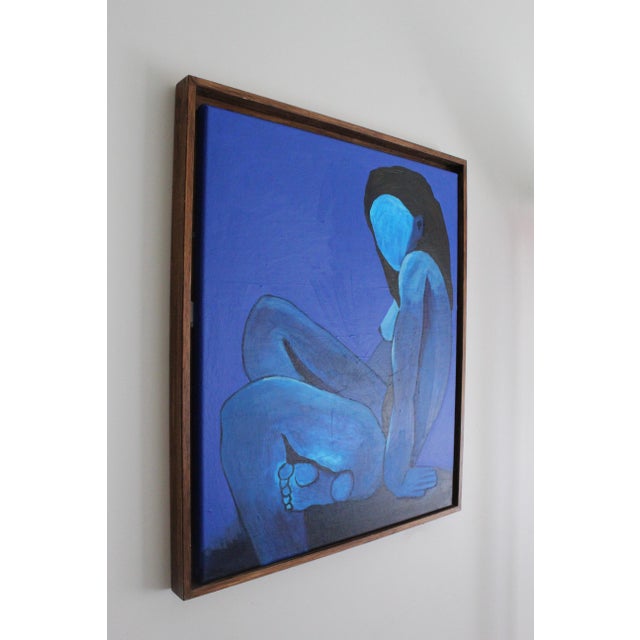 Introducing "Femme au clair de lune," an unique figurative painting by artiste Bodasca. This piece captures the essence of...