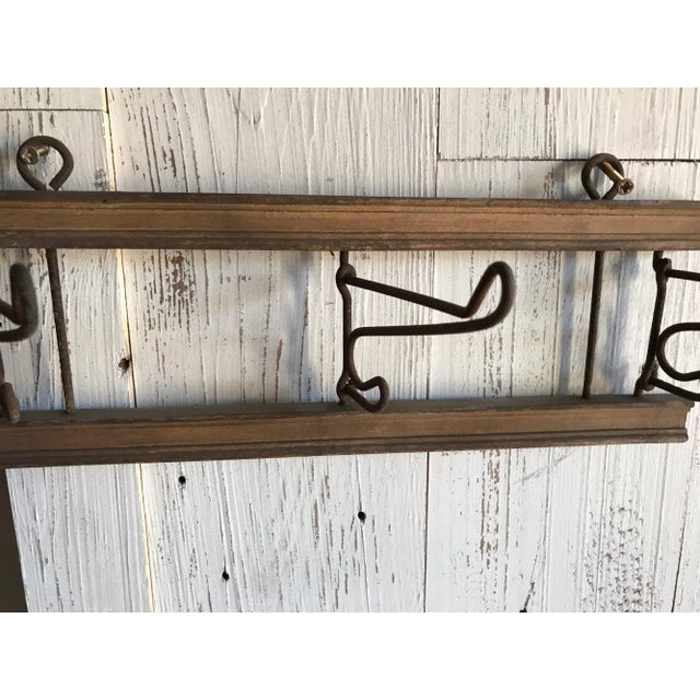 Wood Antique Wood and Iron Rack For Sale - Image 7 of 8