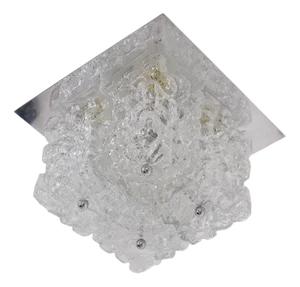 Ice Glass 4 Globe Ceiling Light, 1970s
