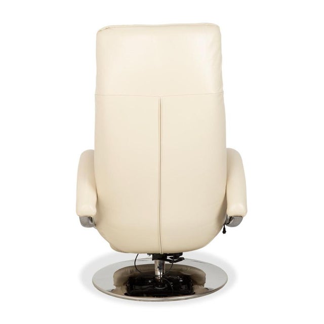 Cream Leather Armchair with Electric Function from Strässle For Sale - Image 15 of 17