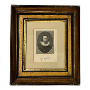 Engraving of John Winthrop (1588-1649), by Girsch After Van Dyke.