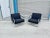 Vintage chrome "scoop" lounge chairs styled after Milo Baughman in the United States circa 1970s. These beautiful lounge...