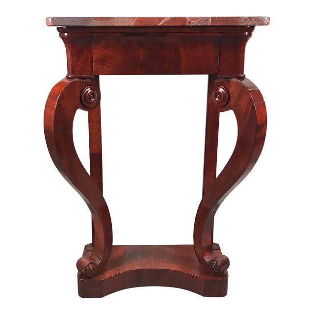 1820s Biedermeier Mahogany Console Table For Sale