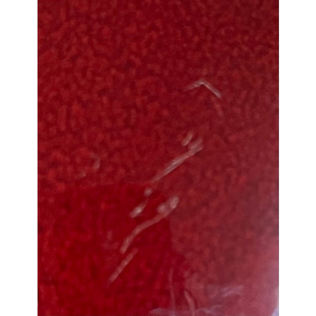 Original Owens Pottery Red Vase Seagrove NC- Copper Red Glaze-Chinese-Tall For Sale - Image 10 of 11