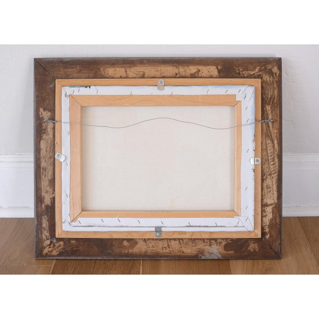 Vintage Mid Century Era French Impressionist J Bardot Paris Street Scene With Eiffel Tower Painting For Sale - Image 9 of 9