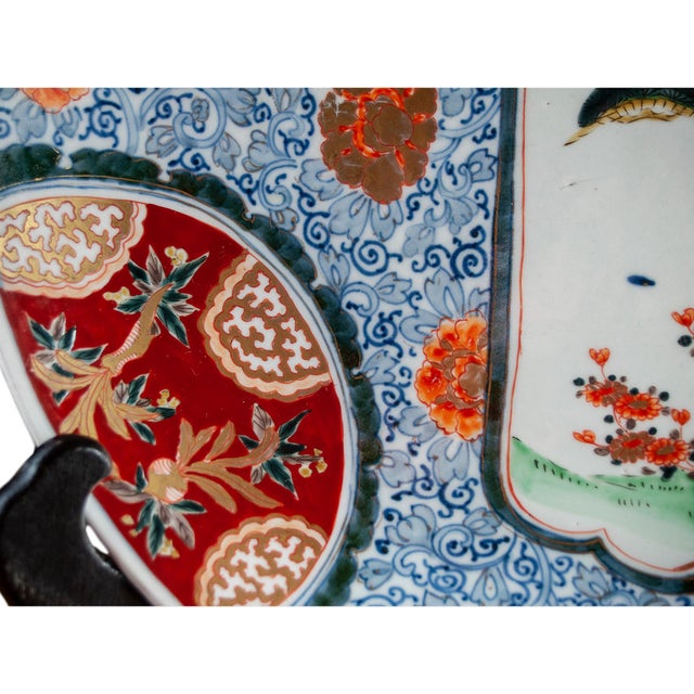 Late 19th Century Imperial Imari Charger With Gilded Eagle and Gilded Flying Crane For Sale - Image 9 of 11
