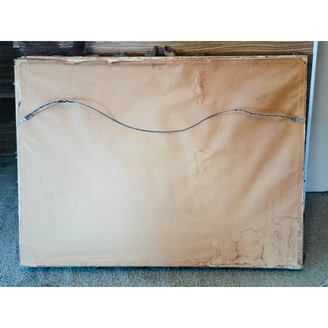 Wood Vintage 1950s Ornate Gold Baroque Style Wall Mirror Attr. Howard Elliot For Sale - Image 7 of 7