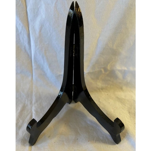 Chinese China Plate on Stand Golden Horse Design For Sale - Image 3 of 12