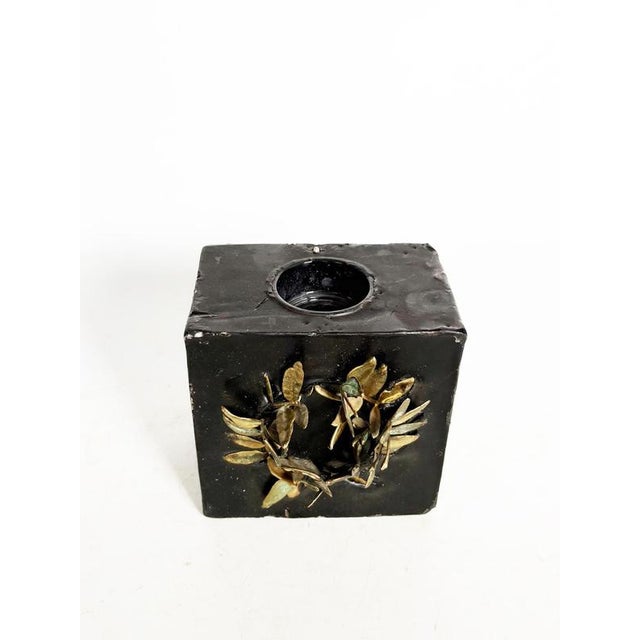1970s Candleholder in Candle and Brass, France, 1970 For Sale - Image 5 of 16