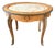 Antique French Louis XV Marquetry Oval Marble Top Coffee Table For Sale