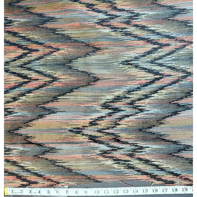 Textile Vintage Missoni Home X Kravet Couture "Sfumato Zigzag" Flamestitch Jacquard Upholstery Fabric- 5 Yards For Sale - Image 7 of 7