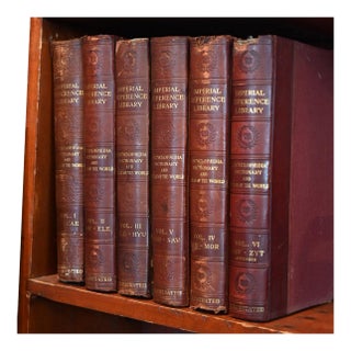 Full 6 Volume Set of 1896 “Imperial Reference Library: Encyclopedia, Dictionary, and Atlas of the World”. For Sale