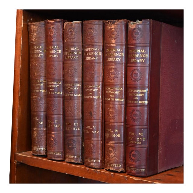 Full 6 Volume Set of 1896 “Imperial Reference Library: Encyclopedia, Dictionary, and Atlas of the World”. For Sale