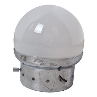 Vintage Ceiling Light in Chromed Brass and Frosted Glass, 1998 For Sale