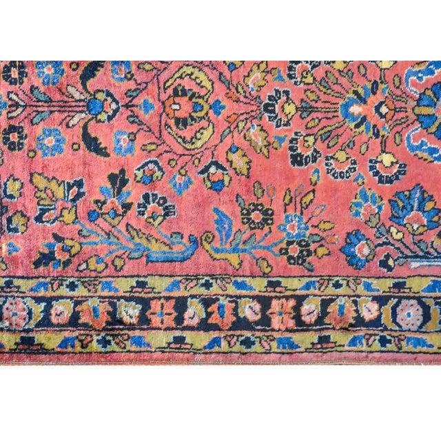 Textile Early 20th Century Petite Sarouk Rug For Sale - Image 7 of 10