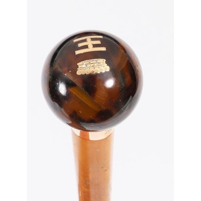 Antique Walking Stick Cane in 18k Gold, 1800s For Sale - Image 10 of 11