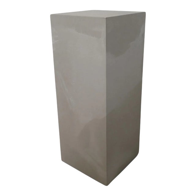 Minimalist Cement Resin Pedestal Stand For Sale