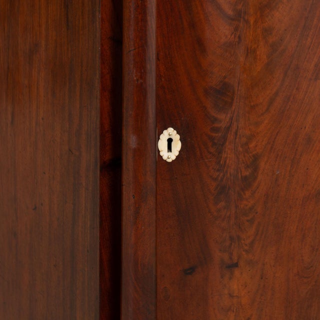 19th Century Danish Mahogany Column Cabinet With Bow Front Door For Sale - Image 15 of 17
