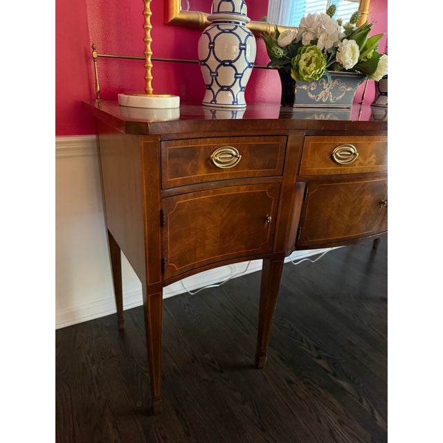 Wood Wellington Hall Limited Mahogany Sideboard With Gallery Rail For Sale - Image 7 of 8