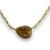 Modern Luxe 14k Yellow Gold 0.76ct Pear Natural Diamond Bezeled Necklace For Sale - Image 3 of 6