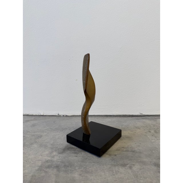 Brazilian Modern Bronze Sculpture on Black Acrylic Base, 1990s For Sale - Image 4 of 11