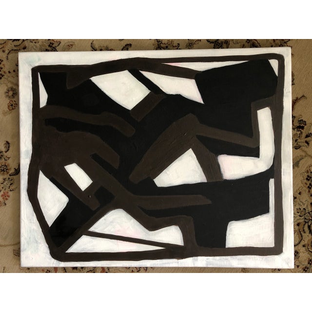 2020s Contemporary Abstract Artwork “Composition 2 in Black and White” by Cassandra Auker, Acrylic on Canvas For Sale - Image 5 of 7