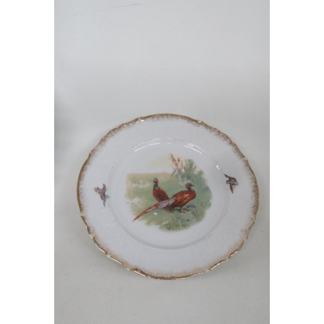 Late 19th Century Joseph Schachtel Porcelain Wildlife Game Set 8pc With 7 Plates 1 Platter For Sale - Image 16 of 18