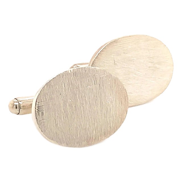 1990s Tiffany & Co. Estate Cufflinks Sterling Silver 925, 2 Pieces For Sale
