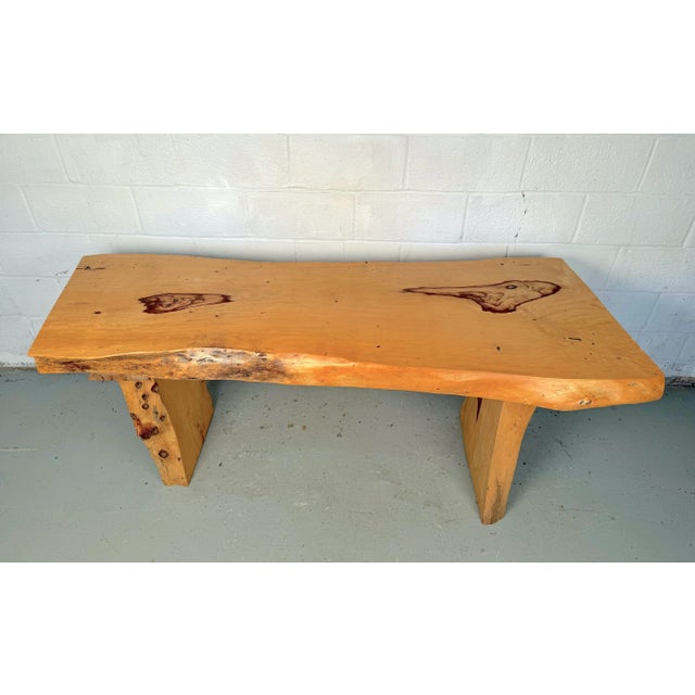 Rustic Mid 20th Century Rustic Live Edge Console Table For Sale - Image 3 of 12