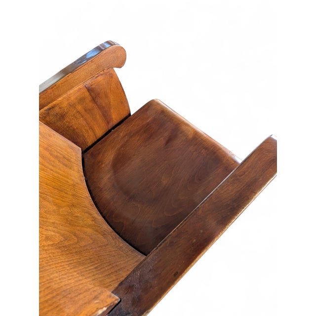 Wood Vintage Beech Cinema Chair, 1950s For Sale - Image 7 of 8