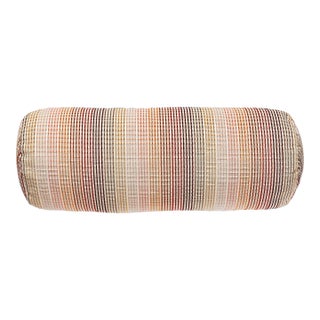 The House of Scalamandré Anderson Velvet Bolster Pillow, Rosewood For Sale