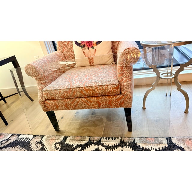 Ethan Allen Attributed Silver Glass Coffee Table For Sale In Washington DC - Image 6 of 8