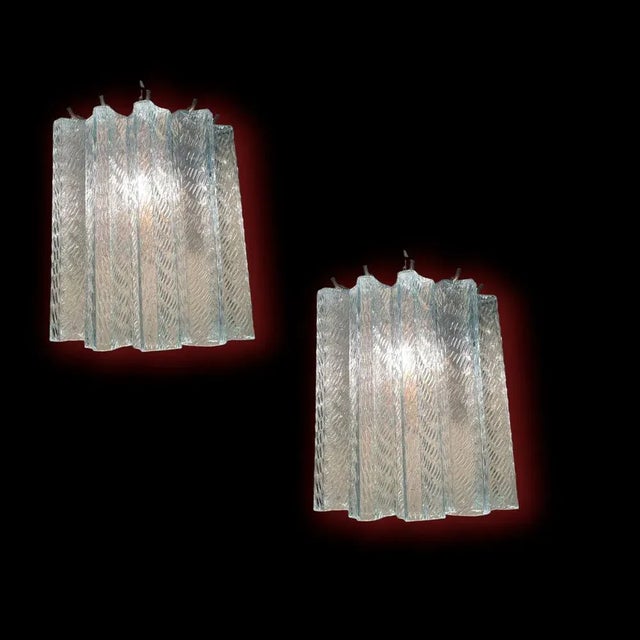 Murano Glass Tube Sconces, 1980s, Set of 2 For Sale - Image 10 of 11
