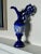 Ceramic Baroque Embossed Cobalt Blue & Gold Ceramic Decorative Pitcher For Sale - Image 7 of 10