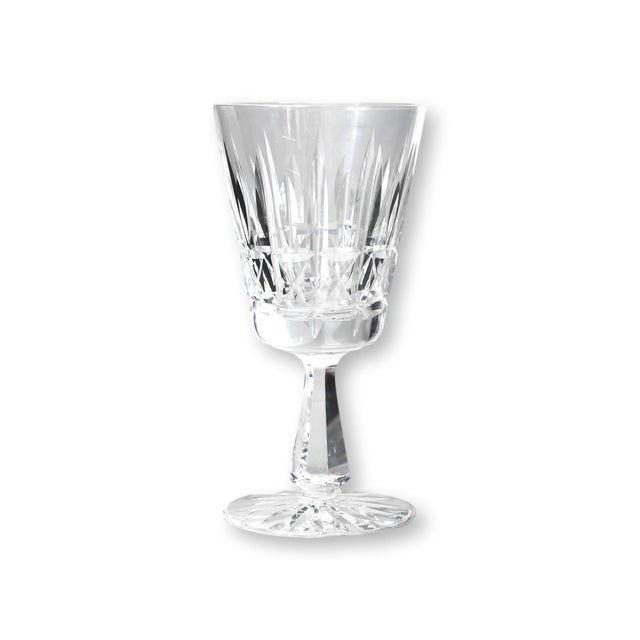 Set of twelve late 20th century Waterford crystal water goblets in the discontinued Kylemore pattern. The elegant glasses...