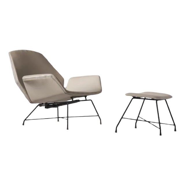 Italian Lotus Lounge Chair by Augusto Bozzi for Saporiti, 1960s For Sale