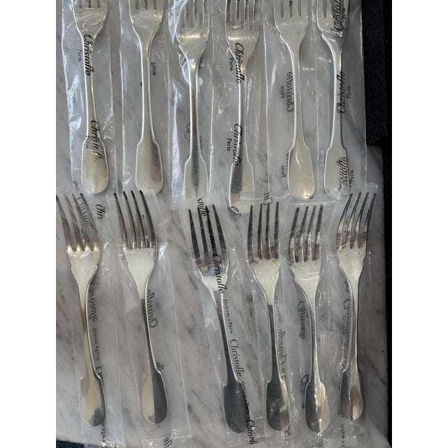 Cluny Pattern Flatware Set from Christofle, Set of 87 For Sale - Image 6 of 13