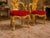 Wood Mid 20c Italian Baroque Gold Red Velvet Side Chairs - Pair For Sale - Image 7 of 8