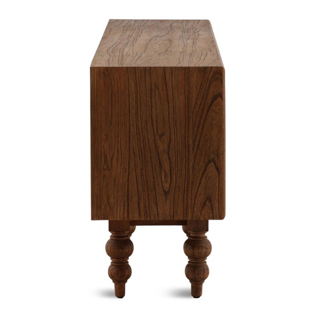 2020s Turned Leg Reeded Four-Door Sideboard Credenza For Sale - Image 5 of 8