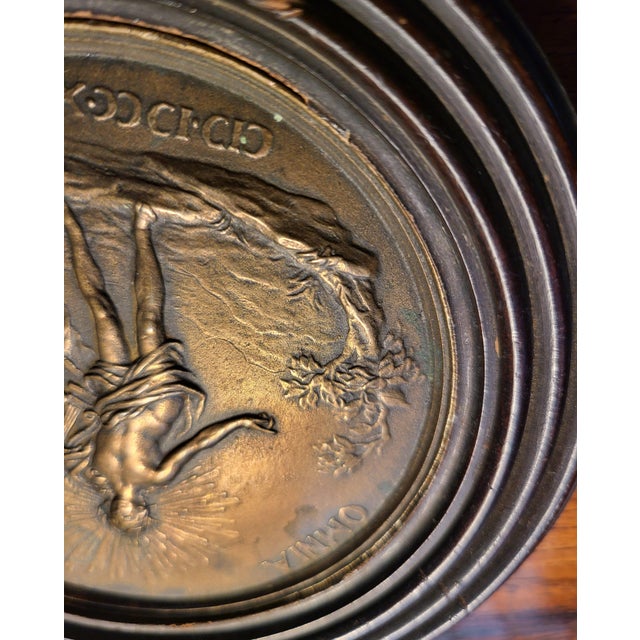 Metal Grand Tour Ebonized Framed Bronze Relief Plaque of Count Lorenzo Magalotti, 19th Century For Sale - Image 7 of 16