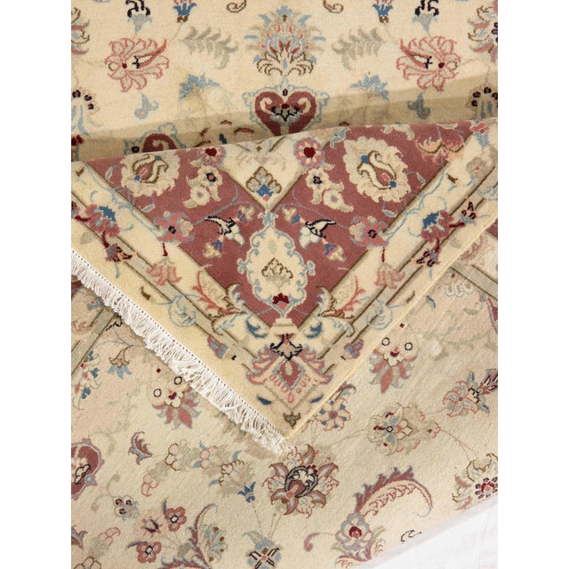 Vintage Persian Tabriz Rug With Floral Design 6'9" X 9'6" For Sale - Image 4 of 4