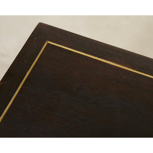 Brass Inlay Parsons Console Table by John Richardson For Sale - Image 9 of 18