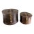 Antique Metal Military Hammered Hat Boxes Pair For Sale