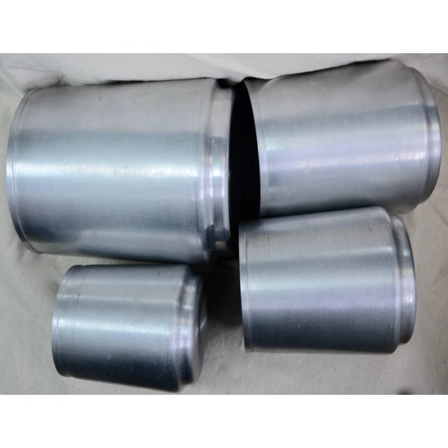 1960s Mid-Century Aluminum Four-Piece Canister Set by Kromex For Sale - Image 5 of 11