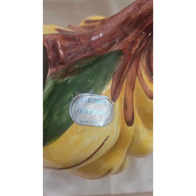 1970s Majorca Imported From Italy Hand Painted Banana Themed Pitcher Like New For Sale - Image 9 of 9