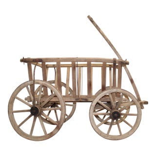 Farm Cart Vintage European Wagon 49 X 29 X 49 For Sale